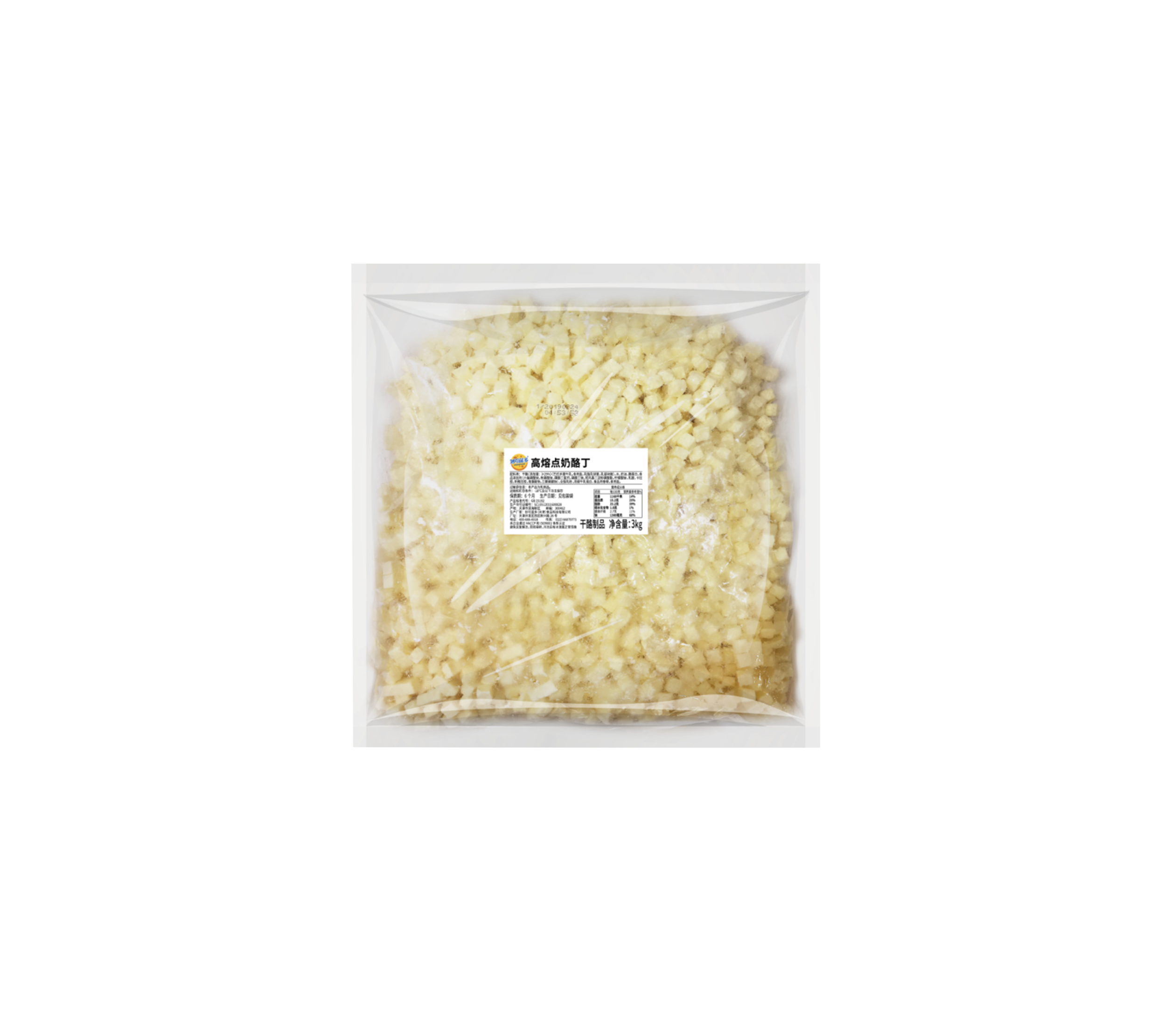 qy球友会 高熔点奶酪丁3kg